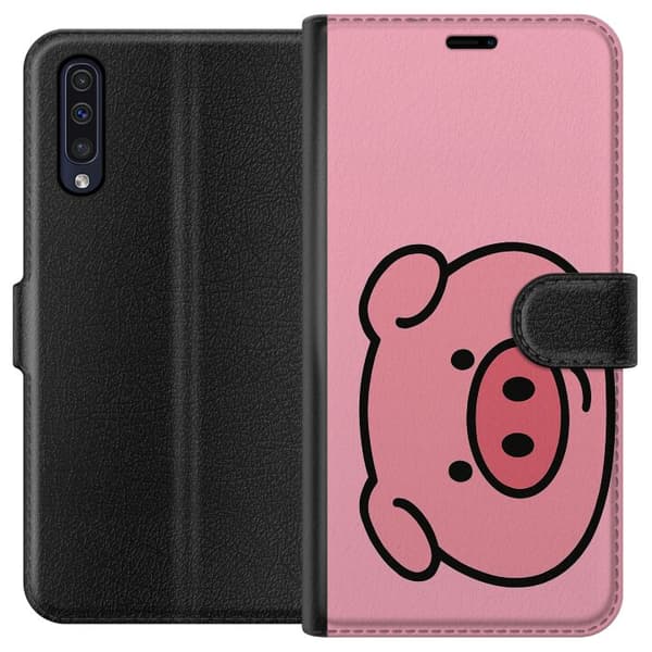 Samsung Galaxy A50 Tegnebogsetui Kawaii Piggy