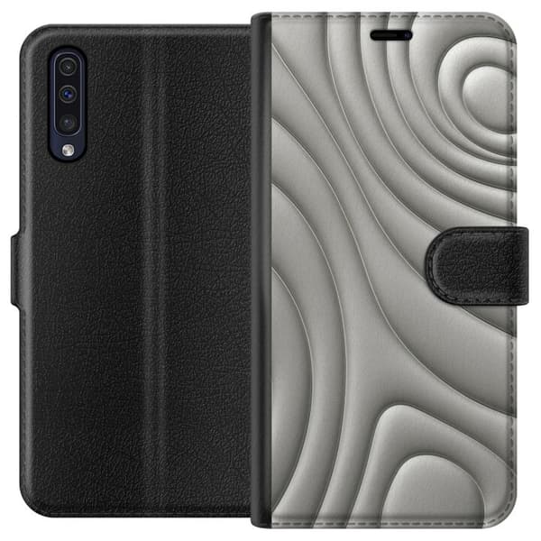 Samsung Galaxy A50 Lompakkokotelo Hopea-aallot