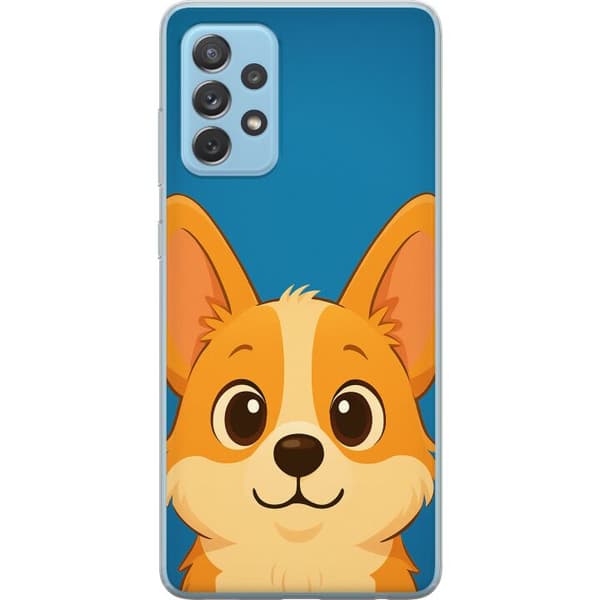 Samsung Galaxy A52 5G Läpinäkyvä kuori Hello Corgi