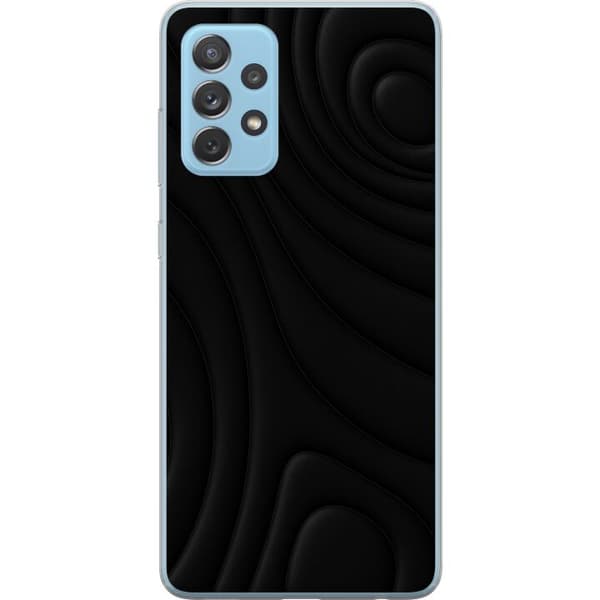 Samsung Galaxy A52 5G Genomskinligt Skal Black Waves