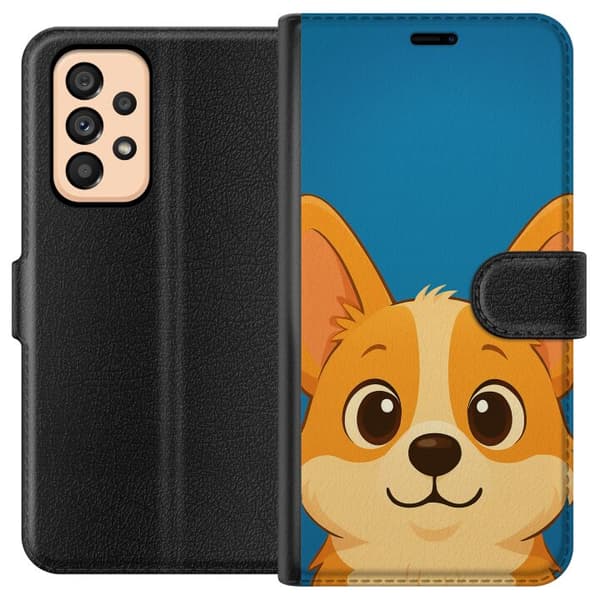Samsung Galaxy A53 5G Lompakkokotelo Hello Corgi