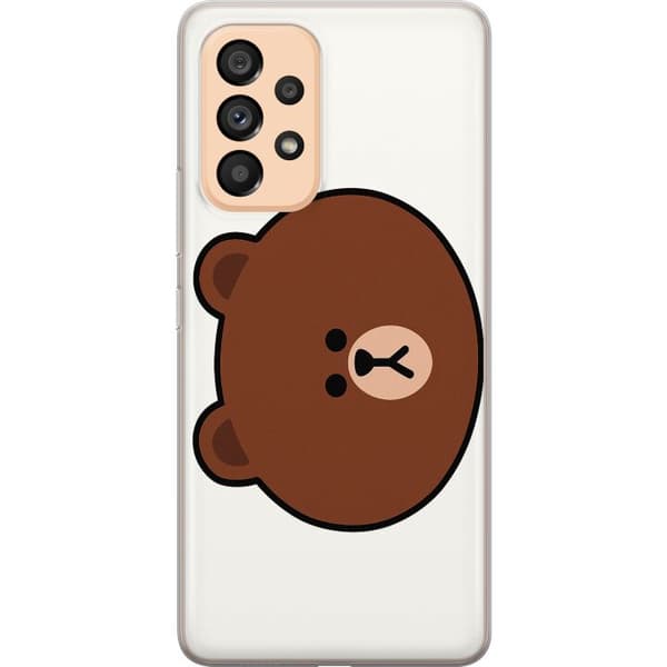 Samsung Galaxy A53 5G Gennemsigtig cover line friends brown
