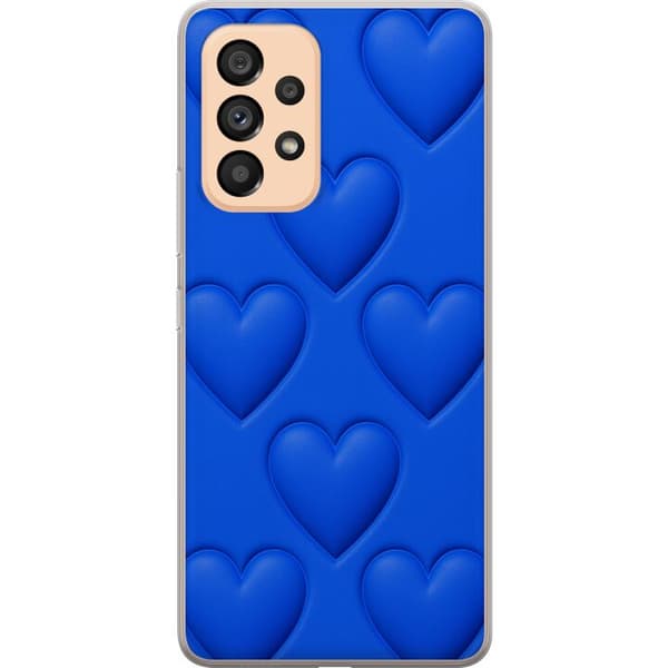 Samsung Galaxy A53 5G Genomskinligt Skal Blue Hearts