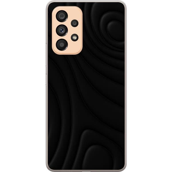Samsung Galaxy A53 5G Gennemsigtig cover Sorte Bølger