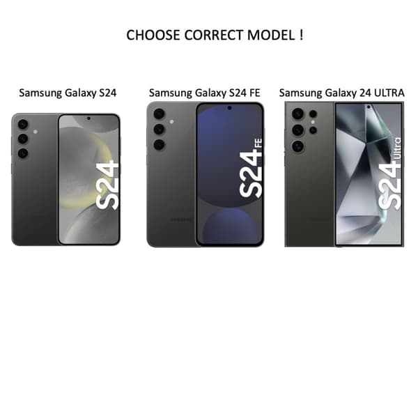 Samsung Galaxy S24 Ultra skal mobilskal korthållare slot svart