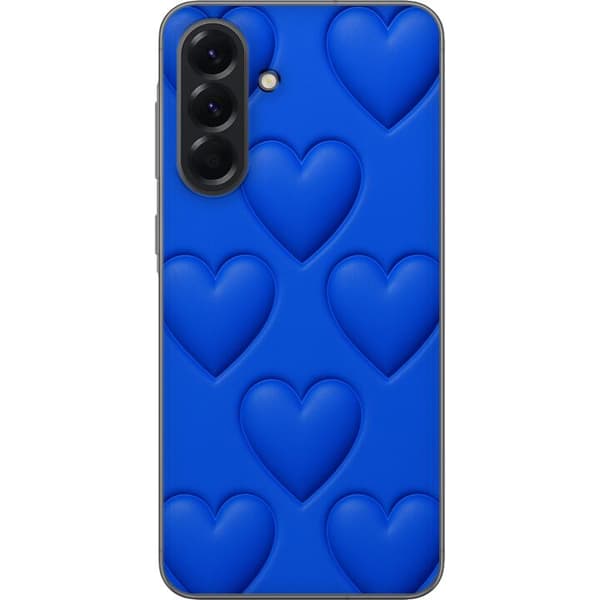 Samsung Galaxy A56 Gennemsigtig cover Blå Hjerter