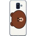 Miniatyrbillede 1 af 3: Samsung Galaxy A6 (2018) Gennemsigtig cover line friends brown