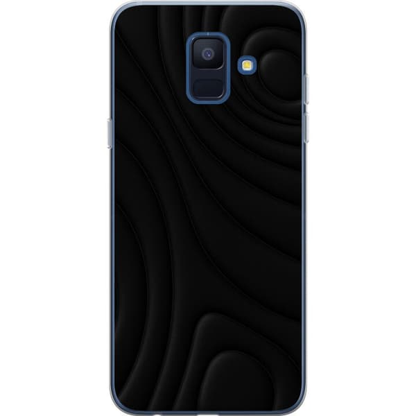 Samsung Galaxy A6 (2018) Gjennomsiktig deksel Svarte Bølger