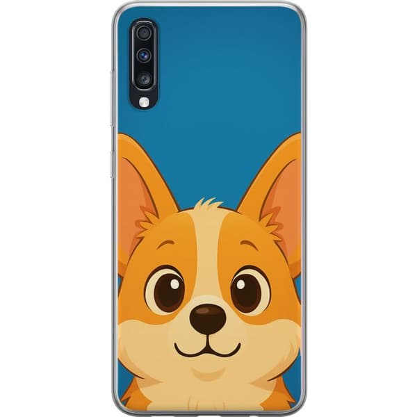 Samsung Galaxy A70 Gennemsigtig cover Hello Corgi