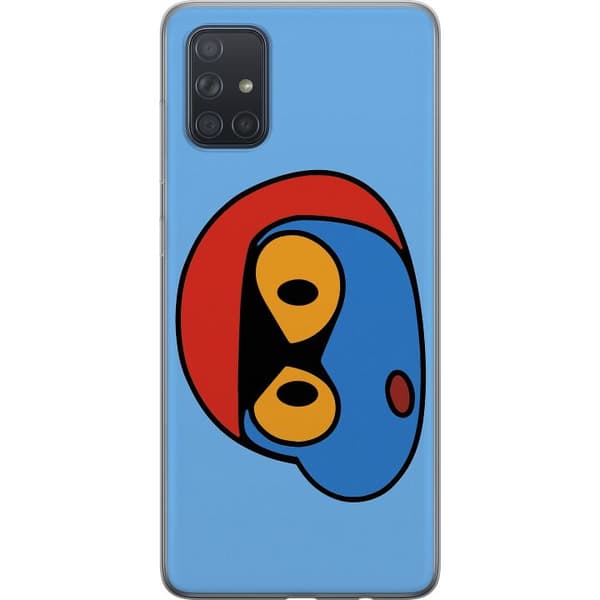 Samsung Galaxy A71 Genomskinligt Skal Bold Bot Head
