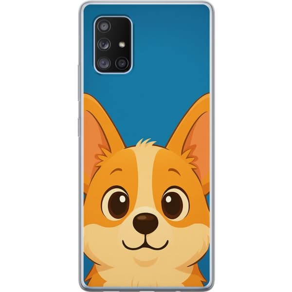 Samsung Galaxy A71 5G Genomskinligt Skal Hello Corgi
