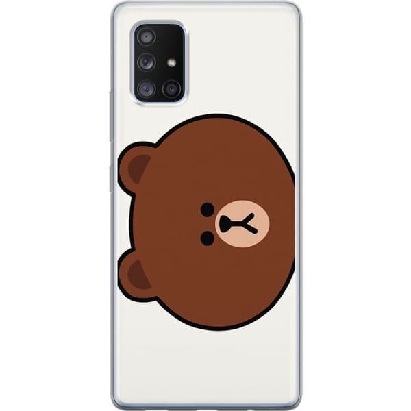 Samsung Galaxy A71 5G Läpinäkyvä kuori line friends brown