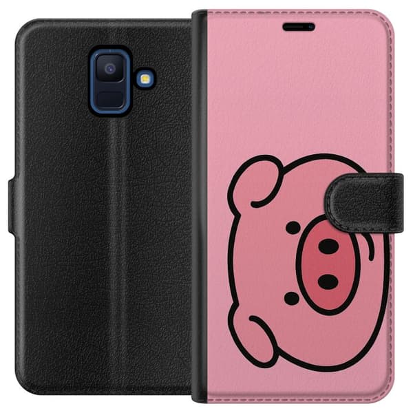 Samsung Galaxy A6 (2018) Plånboksfodral Kawaii Piggy