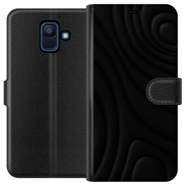 Samsung Galaxy A6 (2018) Lompakkokotelo Tummat Aallot