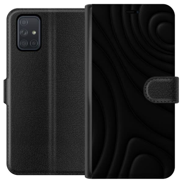 Samsung Galaxy A71 Lompakkokotelo Tummat Aallot