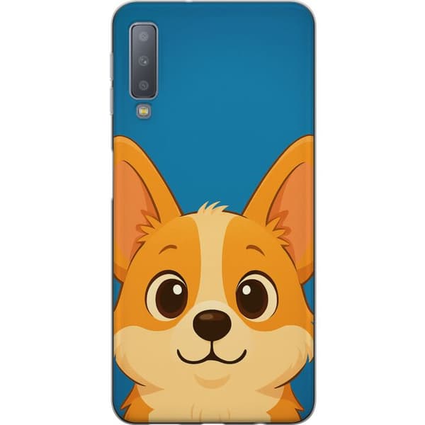 Samsung Galaxy A7 (2018) Gennemsigtig cover Hello Corgi