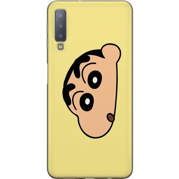 Samsung Galaxy A7 (2018) Gennemsigtig cover Peeking Shinchan