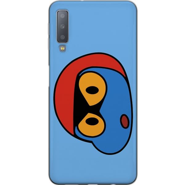 Samsung Galaxy A7 (2018) Genomskinligt Skal Bold Bot Head