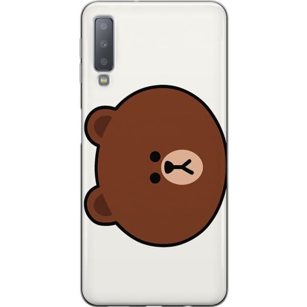Samsung Galaxy A7 (2018) Läpinäkyvä kuori line friends brown