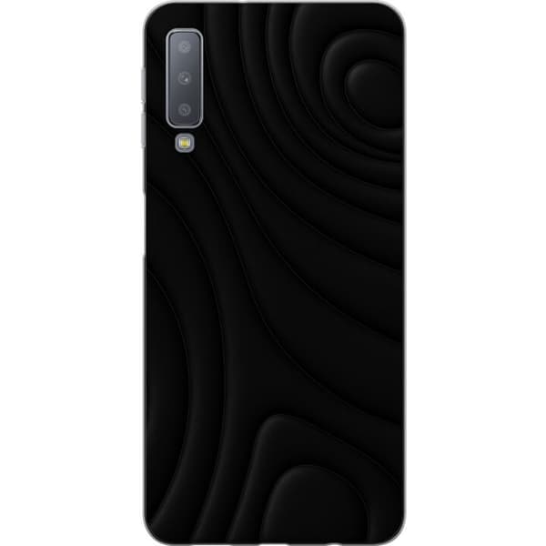 Samsung Galaxy A7 (2018) Läpinäkyvä kuori Tummat Aallot