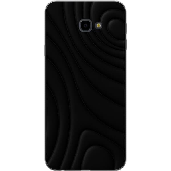 Samsung Galaxy J4+ Gjennomsiktig deksel Svarte Bølger