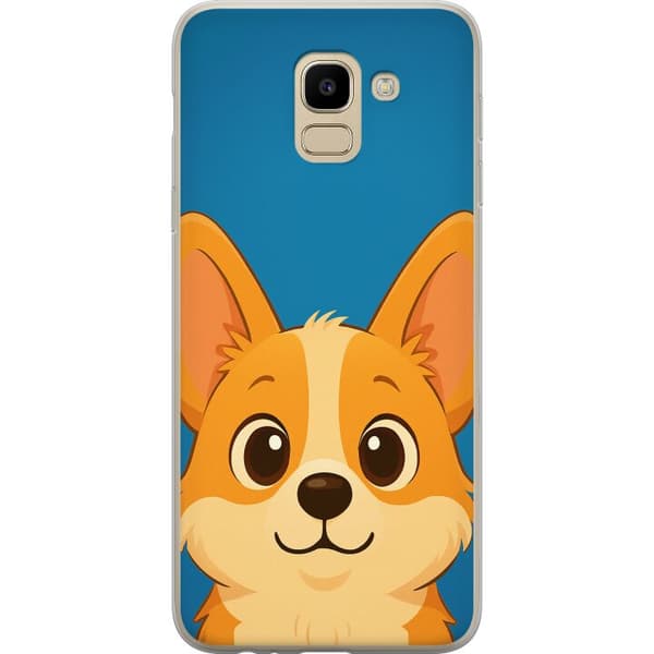 Samsung Galaxy J6 Gennemsigtig cover Hello Corgi
