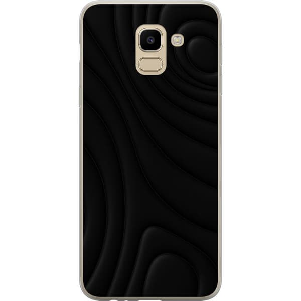 Samsung Galaxy J6 Läpinäkyvä kuori Tummat Aallot