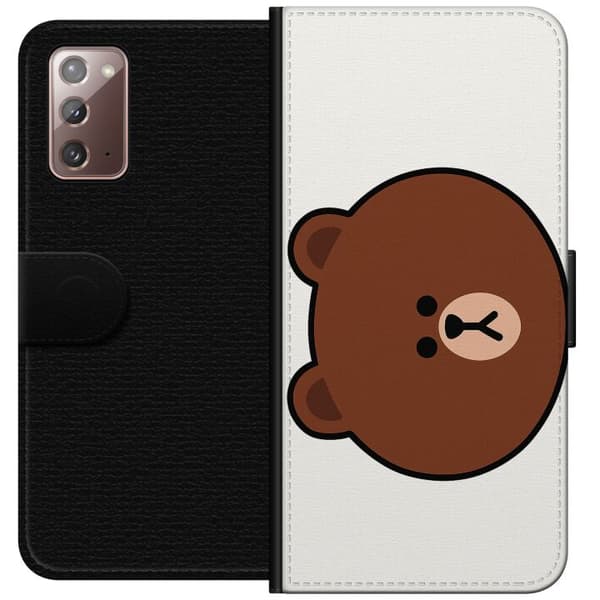 Samsung Galaxy Note20 Tegnebogsetui line friends brown