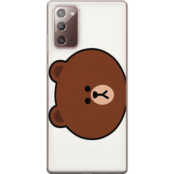 Samsung Galaxy Note20 Läpinäkyvä kuori line friends brown