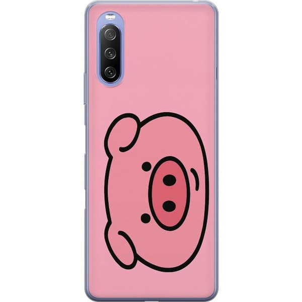 Sony Xperia 10 III Lite Läpinäkyvä kuori Kawaii Piggy