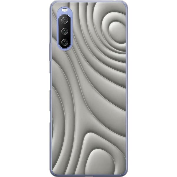 Sony Xperia 10 III Lite Läpinäkyvä kuori Hopea-aallot