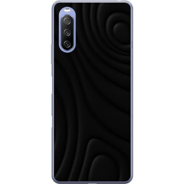Sony Xperia 10 III Lite Läpinäkyvä kuori Tummat Aallot