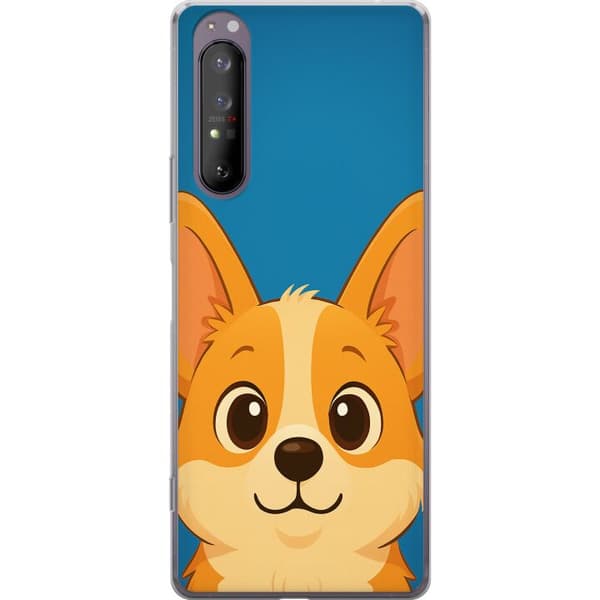 Sony Xperia 1 II Gjennomsiktig deksel Hello Corgi