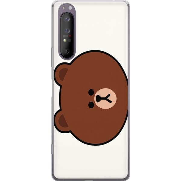 Sony Xperia 1 II Gjennomsiktig deksel line friends brown