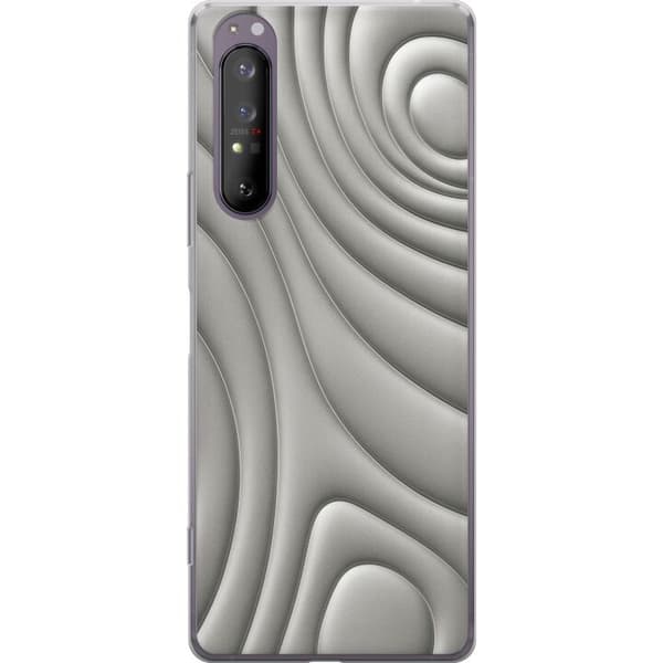 Sony Xperia 1 II Genomskinligt Skal Silver Waves