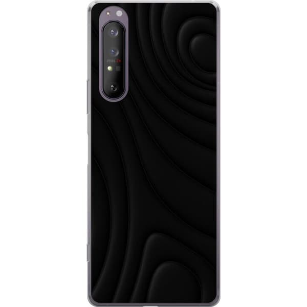 Sony Xperia 1 II Gjennomsiktig deksel Svarte Bølger