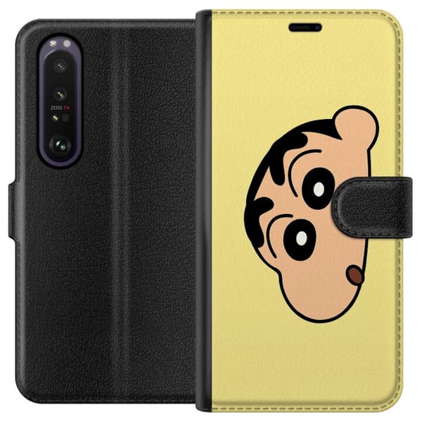 Sony Xperia 1 III Tegnebogsetui Peeking Shinchan