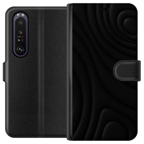 Sony Xperia 1 III Lompakkokotelo Tummat Aallot