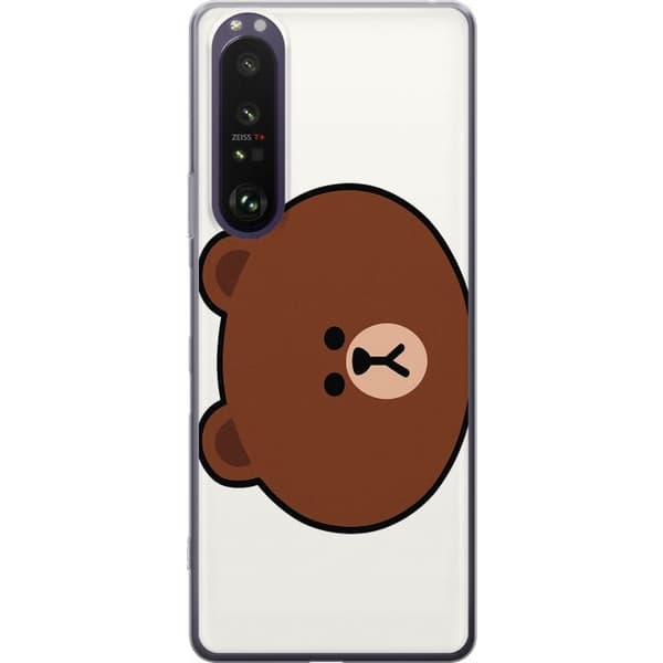 Sony Xperia 1 III Läpinäkyvä kuori line friends brown