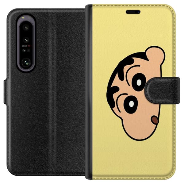 Sony Xperia 1 IV Lompakkokotelo Peeking Shinchan