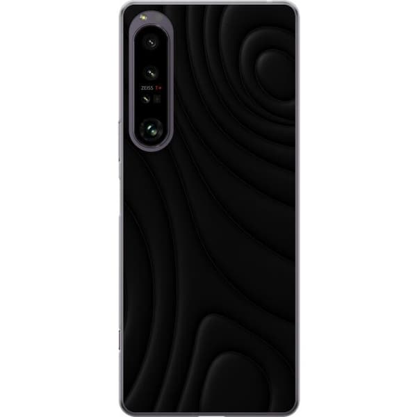 Sony Xperia 1 IV Gjennomsiktig deksel Svarte Bølger