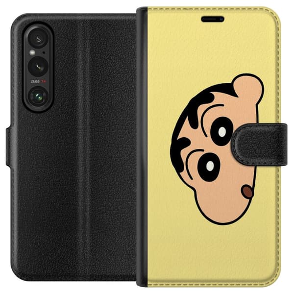 Sony Xperia 1 V Lommeboketui Peeking Shinchan