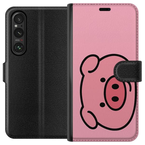 Sony Xperia 1 V Lommeboketui Kawaii Piggy