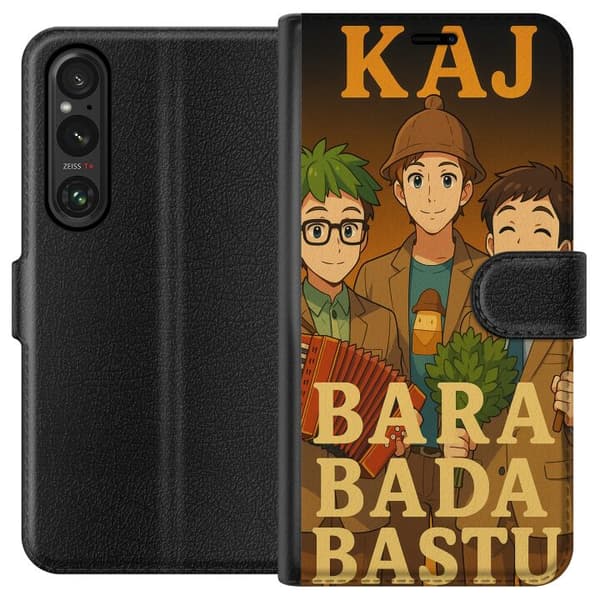 Sony Xperia 1 V Tegnebogsetui KAJ Bara kun bader i saunaen