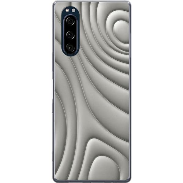 Sony Xperia 5 Läpinäkyvä kuori Hopea-aallot