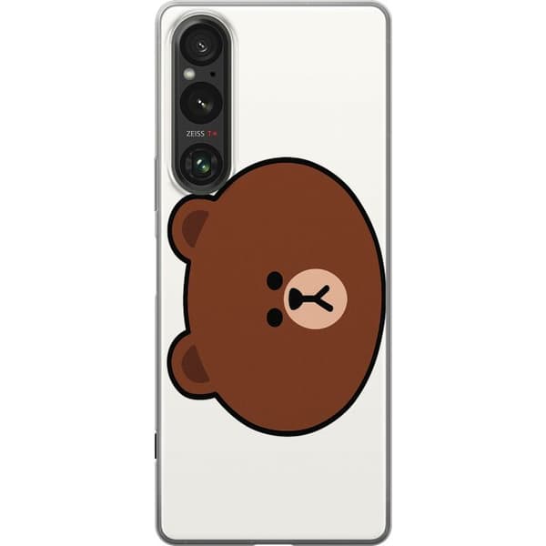 Sony Xperia 1 VI Gennemsigtig cover line friends brown