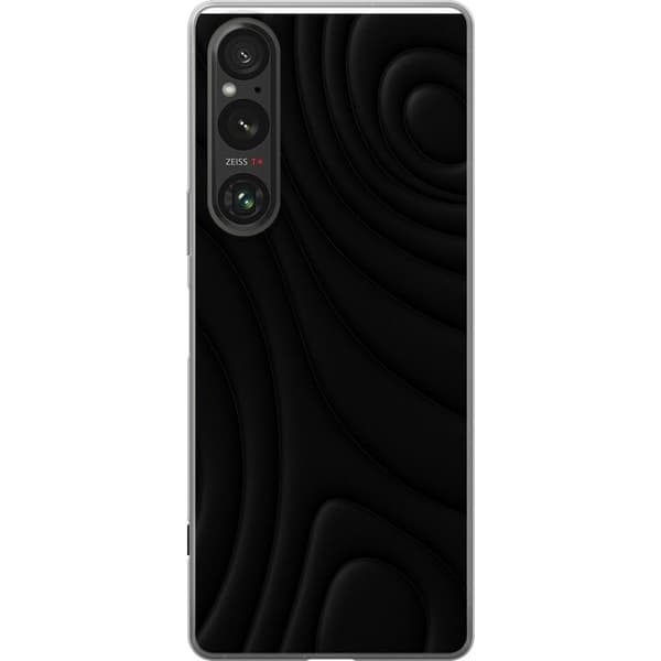 Sony Xperia 1 VI Gennemsigtig cover Sorte Bølger