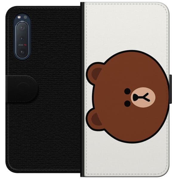 Sony Xperia 5 II Lompakkokotelo line friends brown