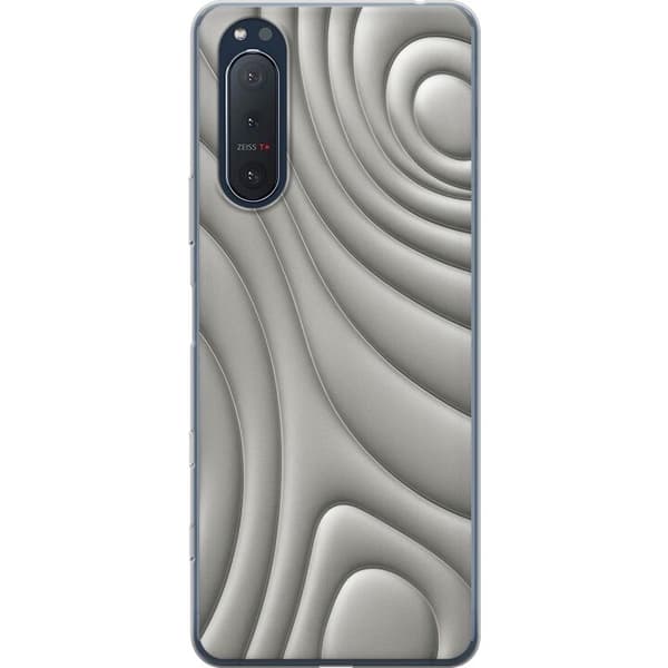 Sony Xperia 5 II Gennemsigtig cover Sølvbølger