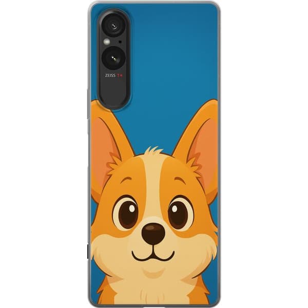 Sony Xperia 5 V Läpinäkyvä kuori Hello Corgi